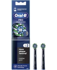 Braun Końcówki do szczoteczki Oral-B EB50BRB-2 Pro CrossAction black Uzgaļi elektriskajām zobu birstēm