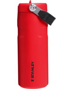 Stanley Termopudele ar salmiņu The IceFlow Bottle Flip Straw 2.0 0,47L tumši sarkana Pudeles