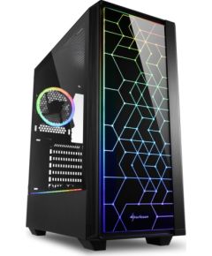 Sharkoon RGB LIT 100 tower case (black, front and side panel of tempered glass) Datoru korpusi