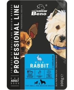 Super Benek SUPER BENO Adult Small and medium Rabbit - Wet dog food - 100 g Suņu barība