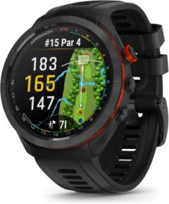 Garmin   Approach S70 - 47 mm Black/Red Ceramic Bezel with Black Silicone Band Smart-Watch Умные часы
