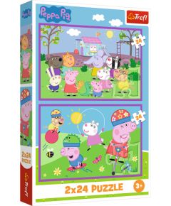 TREFL PEPPA PIG Комплект пазлов Свинка Пеппа, 2x24 Пазлы