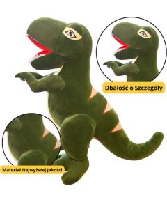 Leantoys Pluszowa Maskotka Przytulanka Dinozaur Tyranozaur Zielony 35cm Mīkstās rotaļlietas
