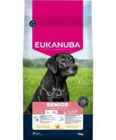 EUKANUBA Senior Large Breeds Chicken sucha karma dla starszych psów 15kg Suņu barība
