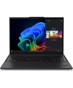 Lenovo ThinkPad T16 Gen 4 (AMD) Copilot+ PC AMD Ryzen™ AI 7 350 Laptop 40.6 cm (16") WUXGA 32 GB DDR5-SDRAM 1 TB SSD Wi-Fi 7 (802.11be) Windows 11 Pro English Black Portatīvie datori