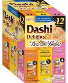 INABA CAT D.D. DELICATE FLAKES12PCHICK 12x40g Kaķu konservi