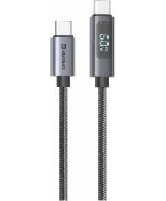 Swissten LCD Кабель 60W USB-C - USB-C 1m Дата USB-кабели