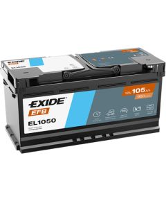 105Ah 950A akumulators EXIDE EL1050 392x175x190-+ Аккумуляторы