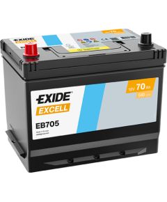 70Ah 540A akumulators EXIDE EB705 270x173x222+- Аккумуляторы