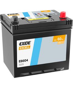 60Ah 480A akumulators EXIDE EB604 230x173x222-+ Akumulatori