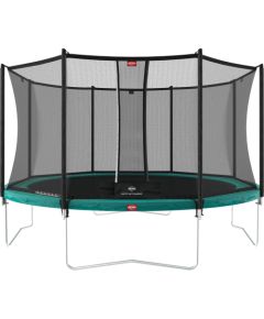 Batuts BERG Favorit - 380 cm, zaļš, ar Comfort drošības tīklu Батуты и аксессуары