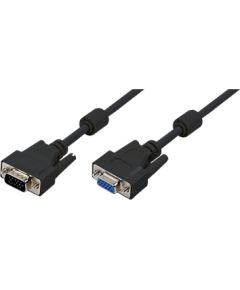 Logilink VGA extension cable male female 1.8 m, Black