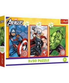 TREFL AVENGERS Комплект пазлов, 3x50 шт. Пазлы