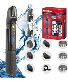 Trymer Webber Trymer Męski Webber BG-600 8w1 Do Włosów Brody Ciała Wet&Dry IPX7 LED PRO Эпиляторы, триммеры для бикини, женские бритвы