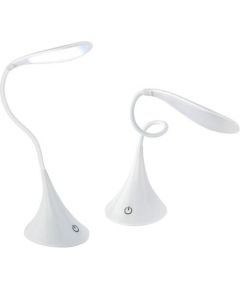 RoGer LED Настольная лампa USB / 360 °/ 1W / Белая Biroja galda lampas