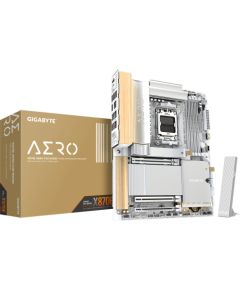 Gigabyte X870E AERO X3D Wood AMD AM5 ATX Motherboard Silver Wood Mātes plates