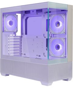 Cooler Master Elite 690 White (white/wood, tempered glass x 2) Datoru korpusi