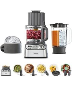Kenwood MultiPro XL Weigh+ compact food processor, silver, 1,000 watts, integrated scale, blender attachment Virtuves kombaini