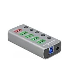 DeLOCK USB 3.2 Gen1 Hub + 4Po + SLK + USB-C - 63263 Новинки Компьютерная техника