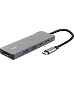 Dokstacija Trust Dalyx 5in1 USB-C Multiport Datoru dokstacijas
