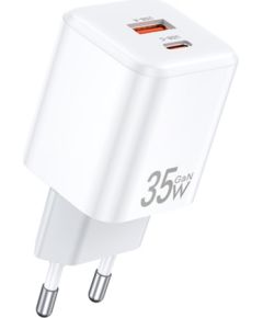 Сетевая зарядка Awei PD66-EU 35W GaN USB-A/USB-C белая Зарядные устройства