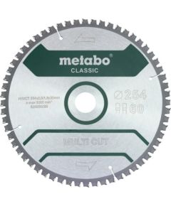 Universālais griešanas disks Metabo FZ/TZ MULTI CUT CLASSIC; 254x30x60 mm; -5° Zāģripas