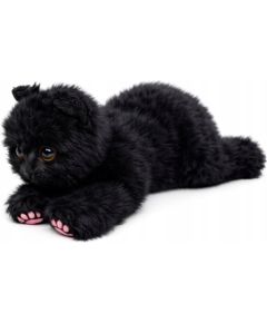 LeanToys Pluszowa Maskotka Przytulanka Kotek Leżący Czarny 38 cm Mīkstās rotaļlietas