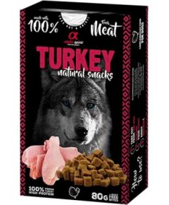 ALPHA SPIRIT Turkey natural snacks - treat for dogs - 80g Сухой корм для кошек