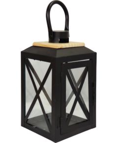 Artflow Laterna Monto 14x14x27cm, melna Āra apgaismojums