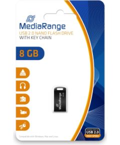 MEMORY DRIVE FLASH USB2 8GB/MR920 MEDIARANGE USB Flash atmiņas