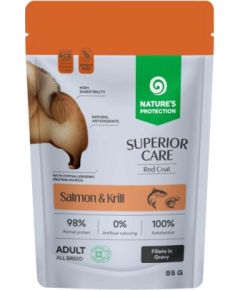 Nature's Protection SUPERIOR CARE Red Coat Grain Free Adult Salmon&Krill 85g Suņu barība