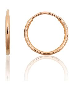 Zelta auskari-riņķīši #1201778(Au-R), Sarkanais Zelts 585°, 0.5 gr. Auskari-riņķīši