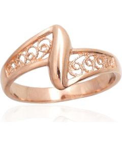 Zelta gredzens #1100998(Au-R), Sarkanais Zelts 585°, Izmērs: 20, 2.57 gr. Sieviešu