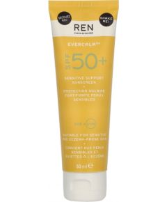 REN Evercalm Sensitive Support Sunscreen SPF50+ 50 ml Ķermeņa kosmētika