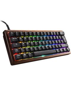 Sharkoon SKILLER SGK50 S4 Gen2 Wood PBT (wood/black, ES layout, Gateron G Pro 3.0 Yellow) Klaviatūras