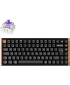 Keychron K2 HE (black/wood, DE layout, Gateron Double-Rail Magnetic Nebula, aluminum frame) Klaviatūras