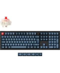 Keychron V6 Max (black/blue-gray, DE layout, Gateron Jupiter Red, hot-swap, RGB) Klaviatūras