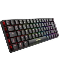 Sharkoon PureWriter W65 (black, DE layout, Kailh Choc V2 Low Profile Red) Klaviatūras