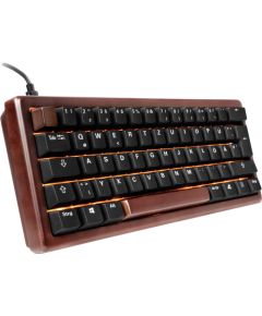 Sharkoon SKILLER SGK50 S4 Gen2 Wood PBT (wood/black, DE layout, Gateron G Pro 3.0 Yellow) Klaviatūras