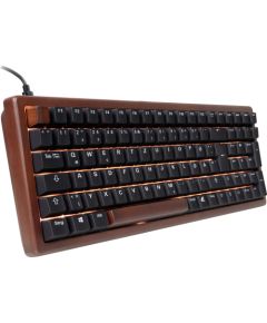 Sharkoon SKILLER SGK50 S2 Wood PBT (wood/black, DE layout, Gateron G Pro 3.0 Yellow) Klaviatūras