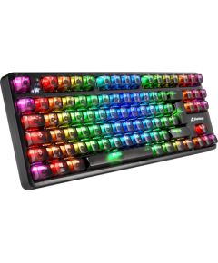 Sharkoon Crystal Shark (black, DE layout, KTT) Klaviatūras