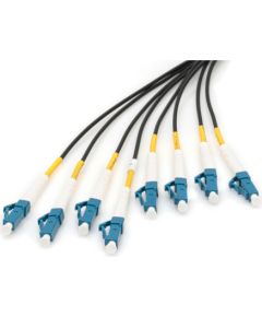 Digitus fiber optic universal breakout cable, duplex, LC/UPC connector, single mode OS2 (black, 100 meters, pre-assembled) Сетевые кабели