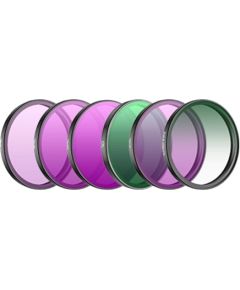 Sunnylife Filter set for DJI Action 6 (CPL/ND8/16/32/64/Black Mist 1/4) Sporta kameru aksesuāri