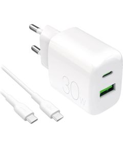 Puro Pro Lite Charger + USB-C cable, 30W, white - Power adapter Зарядные устройства