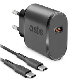 SBS Wall Charger Kit, USB-C, 15 W, black - Power adapter Зарядные устройства