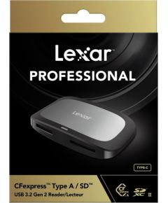 Lexar Karšu lasītājs Professional USB 3.2 Gen 2 priekš CFexpress Type A un SD UHS-II Dokstacijas portatīvajiem datoriem