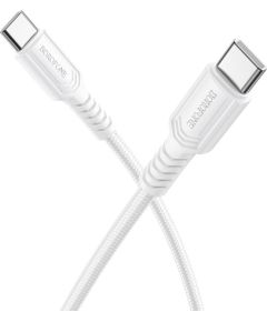 USB кабель Borofone BX116 60W USB-C to USB-C 1.0m белый Дата USB-кабели