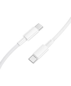 USB кабель Borofone BX117 60W USB-C to USB-C 1.0m белый Дата USB-кабели