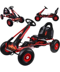 Jokomisiada Duży gokart na pedały regulowane siedzisko pompowane koła SP0839 EDUKAMP Jaunumi, Bērnu preces