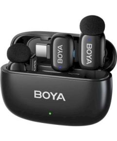 BOYA Mini 2-02 USB-C Wireless Microphone Set Bezvadu mikrofonu komplekts (2TX 1xRX) / 2.4GHz / 48kHz/24bit Mikrofoni
